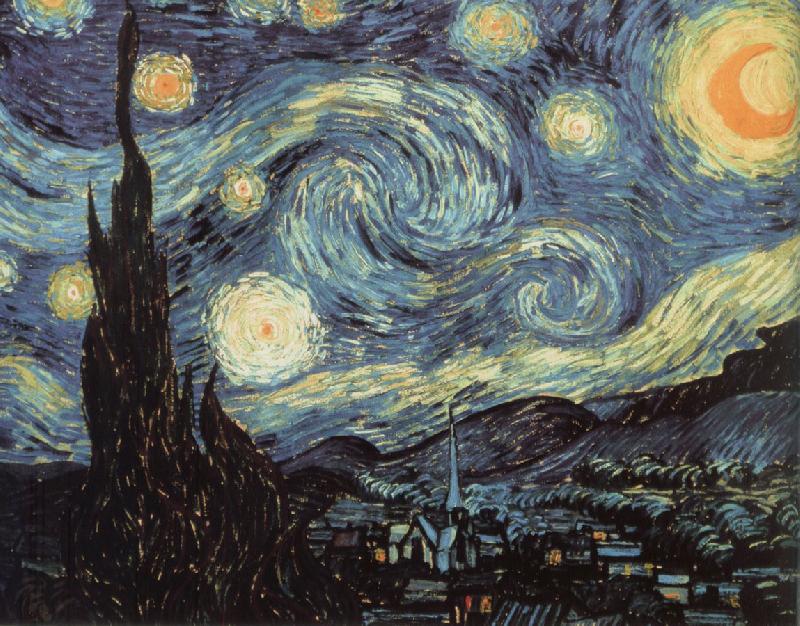 Vincent Van Gogh nuit etoilee Sweden oil painting art